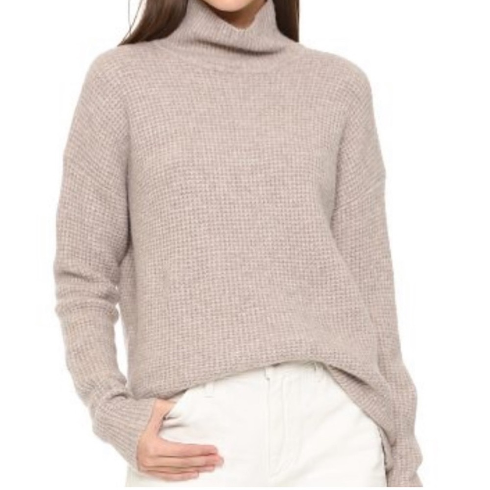 {{ Madewell Waffle Knit Turtle Neck Sweater }} - Picture 1 of 11